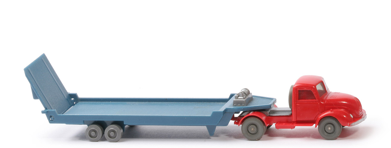 Magirus S 3500 alter Tiefladesattelzug - FH, CH rot, mit Blinkern - 490/5?