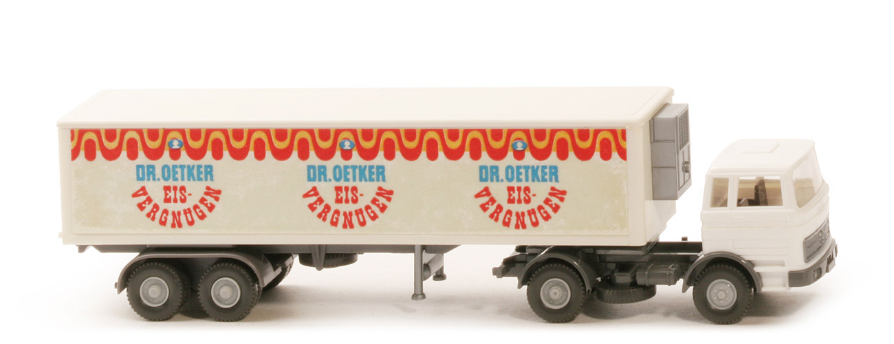 MB LPS 1620 Tiefkühlsattelzug neuer Auflieger - Oetker, Kabine reinweiß, Koffer etwas gilb - Oetker (3)