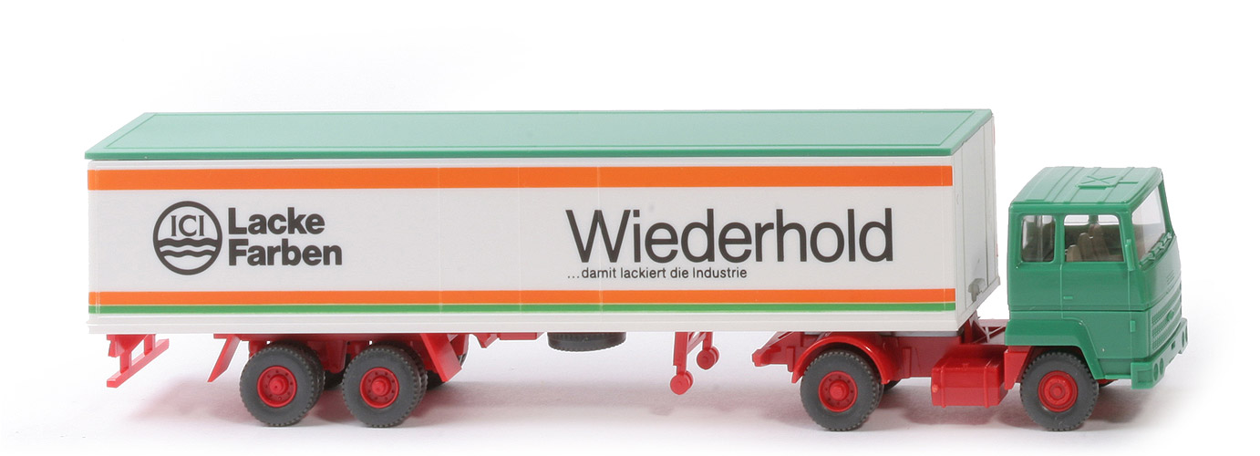 Ford Transcontinental Koffer-Sattelzug  - ICI, ... damit lackiert die Industrie - in Werbebox - ICI (5) a