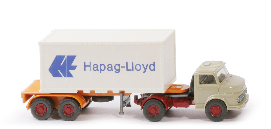 MB LS 1413 Container-Sattelzug 20 ft - Hapag-Lloyd Glattwand-Container o. Nummer - Hapag-Lloyd (1413) ?