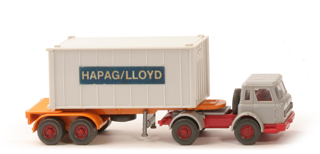 IH Container-Sattelzug 20 ft - Hapag-Lloyd Alu-Container altweiß - Hapag-Lloyd 12 ?