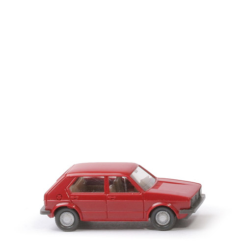 VW Golf I 4-türig - rubinrot, Grill gerillt, Stoßstange umgreifend - 44/6b