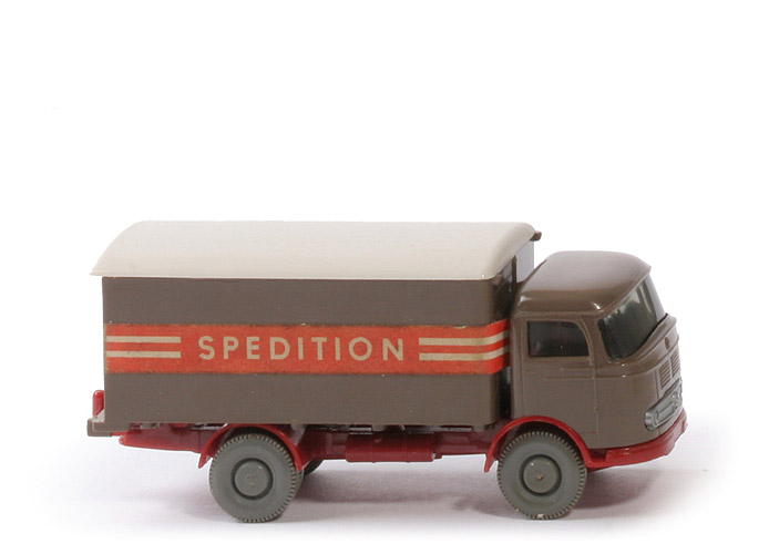 MB LP 321 Koffer Spedition - FH, Koffer braun, CH weinrot, Dach braunweiß - 540/27b