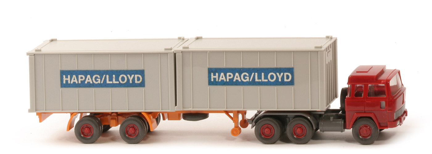 Magirus 235 D Container-Sattelzug - Hapag-Lloyd - Hapap-Lloyd 2 x 20 ft - Hapag-Lloyd 2e ~