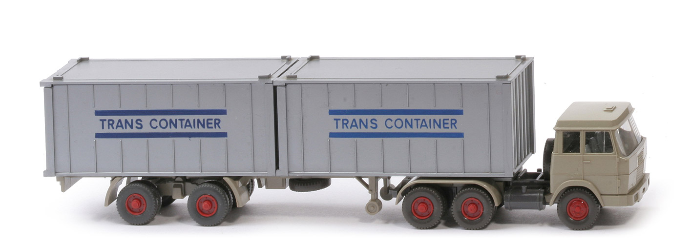 Hanomag-Henschel Container-Sattelzug - Trans Container (Druck) 2 x 20 ft , silbern - 521/12 ?