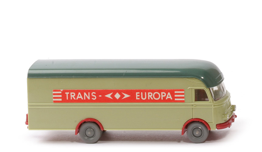 MB LP 312 Großraum-Möbelwagen - Trans Europa, lindgrün/graugrün CH weinrot - 500/6c ~