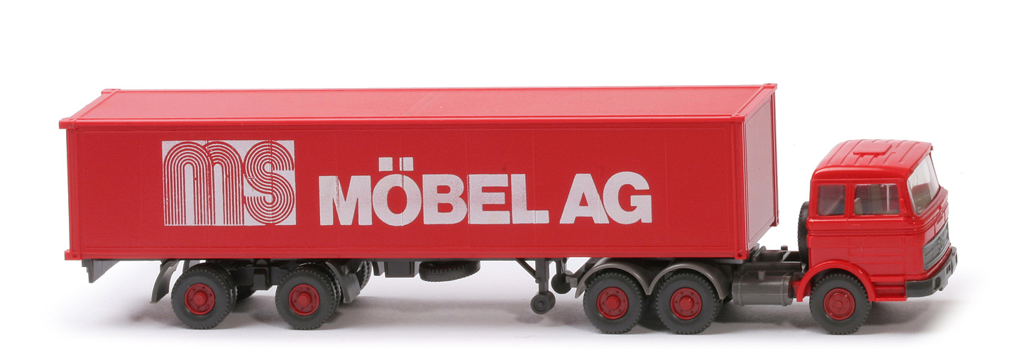MB LPS 2223 Container-Sattelzug - Schieder: "MS Möbel AG" - Schieder (?)