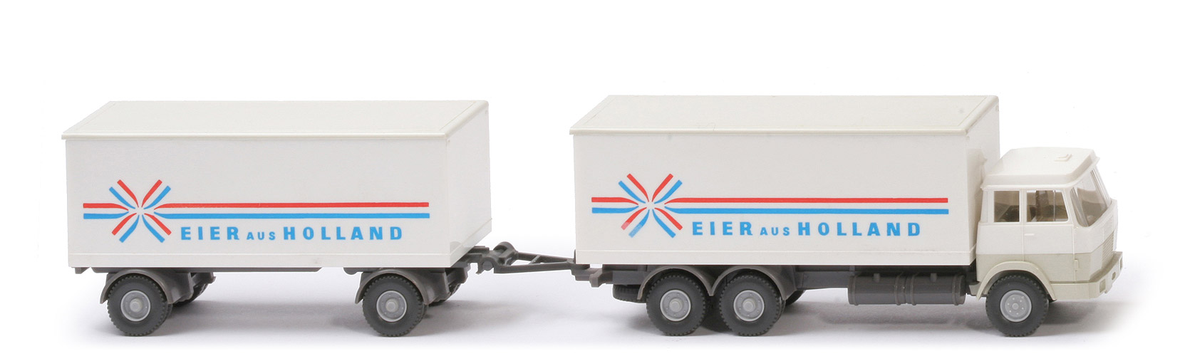 Hanomag Henschel Kofferlastzug - Eier aus Holland, FH weiß/perlweiß, Dach grauweiß - 440/8b
