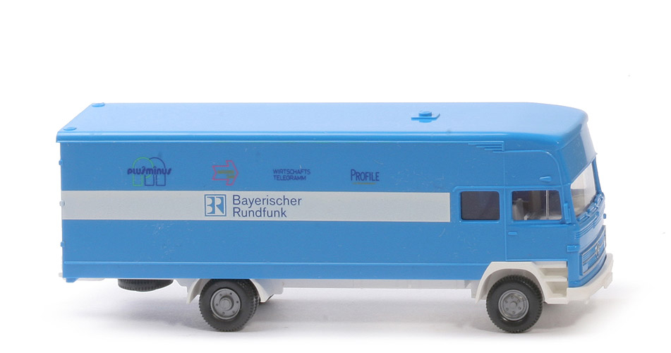 MB LP 1313 Möbel-LKW (1994) - Bayerischer Rundfunk (1), CH weiß (Werbe) - Bayerischer Rundfunk (1)