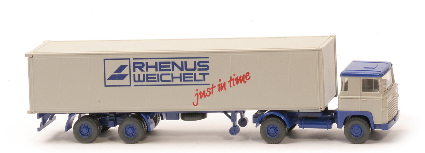 Scania 111  Container-Sattelzug - Rhenus Weichelt - Märklin - 520a/6