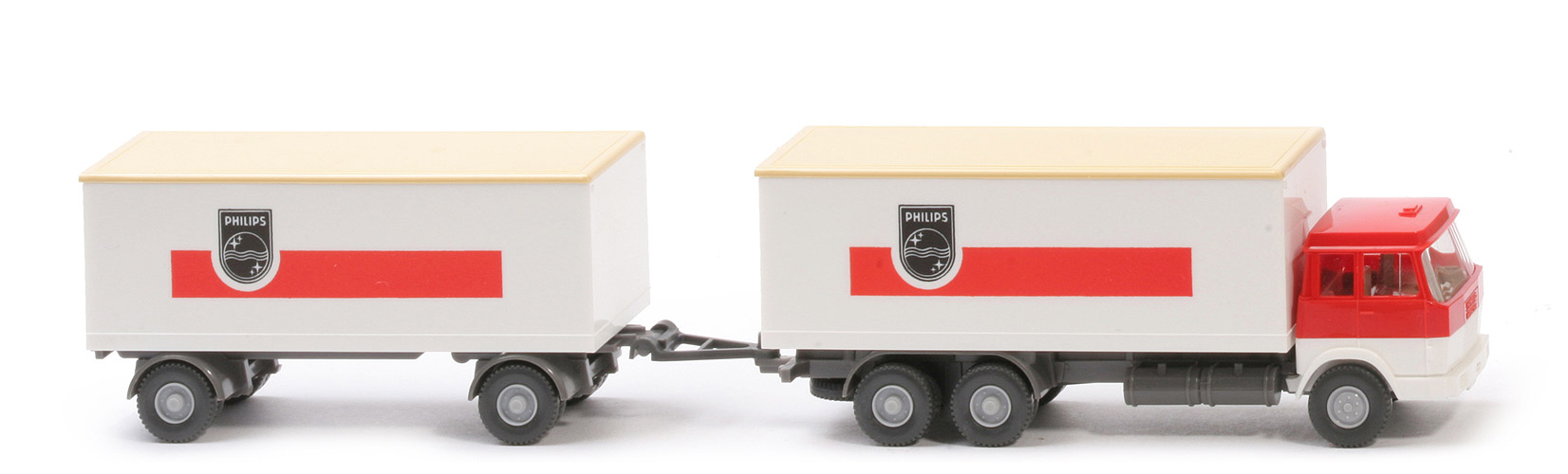 Hanomag Henschel Kofferlastzug - Philips, FH rot/weiß - 440/10f