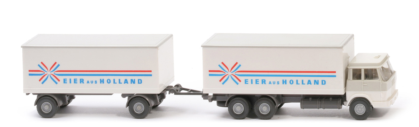 Hanomag Henschel Kofferlastzug - Eier aus Holland, FH grauweiß/weiß, Dach achatgrau - 440/8p