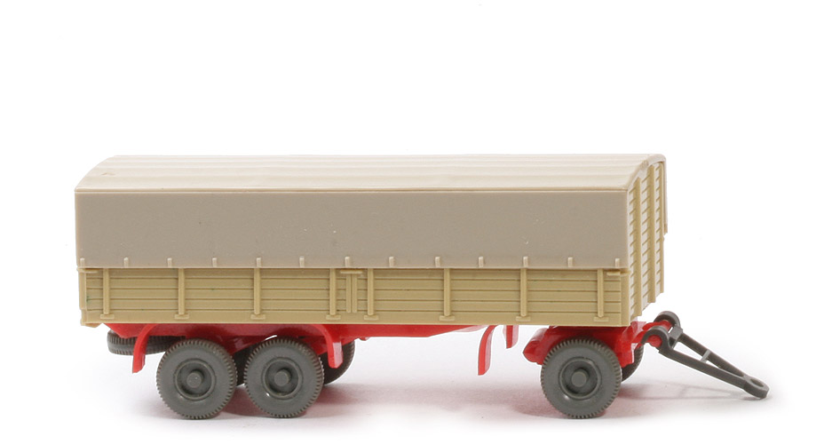 Dreiachsanhänger (Typ 1) - PR grünbeige, CH orangerot, BP WM - 481/4d