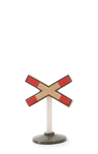 Verkehrszeichen (Typ 1) - Warnkreuz für Bahnübergang o. Schranke, Abziehbild, ohne Herstellerkennung - 1000/1