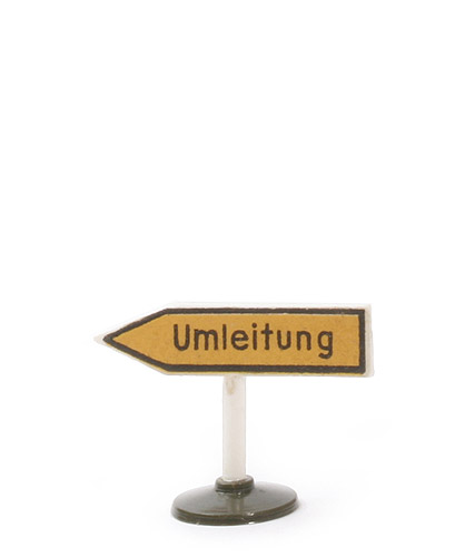 Verkehrszeichen (Typ 1) - Umleitung nach links, 35 mm, Abziehbild, ohne Herstellerzeichen - 1000/1