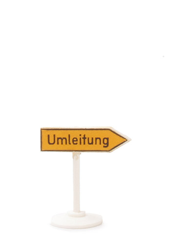 Verkehrszeichen (Typ 2) - Umleitung rechts, Papieraufkleber, ohne Herstellerzeichen - 1000/3