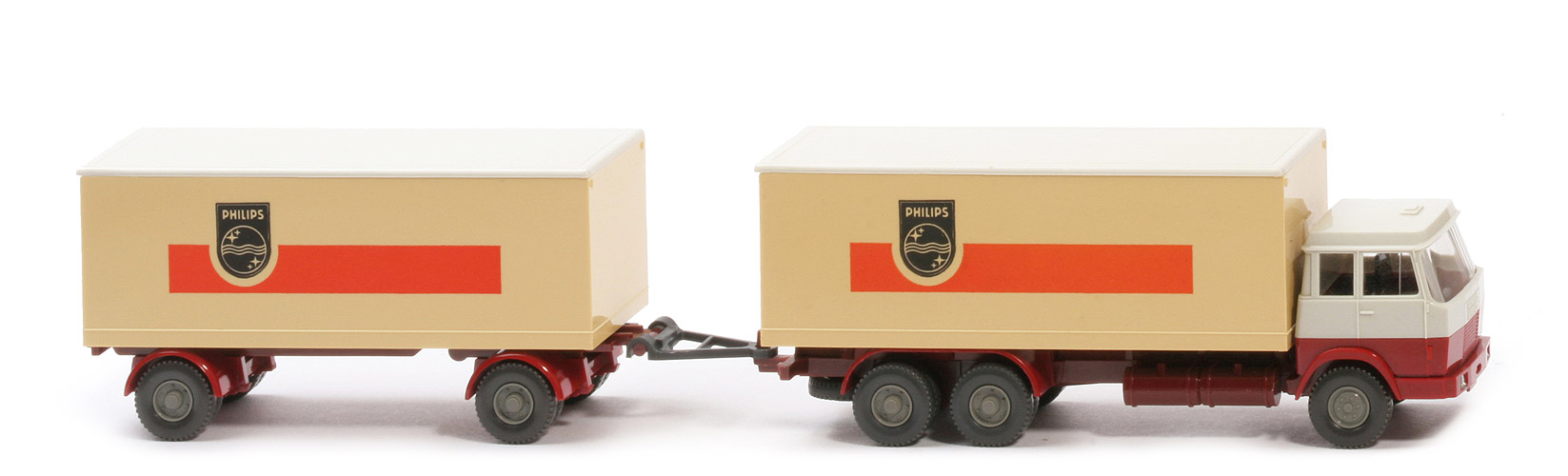 Hanomag Henschel Kofferlastzug - Philips, FH grauweiß/hellbraunrot, CH braunrot - 440/9a
