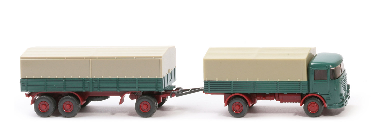 Büssing LU 7 Lastzug (1984) - patinagrün, alter Zughaken - 477/3