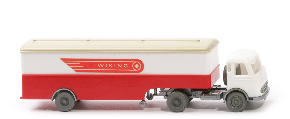 MB LPS 332 Pullman - Großer Koffer-Sattelzug - WIKING - FH weiß - Aufl. weiß / rot - 513/3 ?