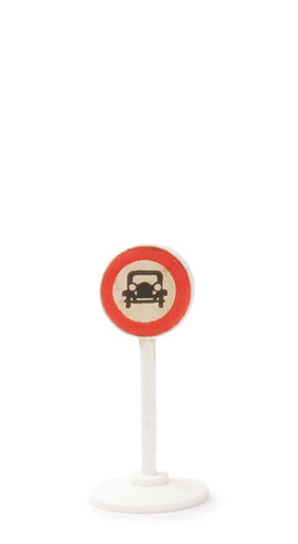 Verkehrszeichen (Typ 2) - Gesperrt für Kraftfahrzeuge, Papieraufkleber, ohne Herstellerzeichen - 1000/3
