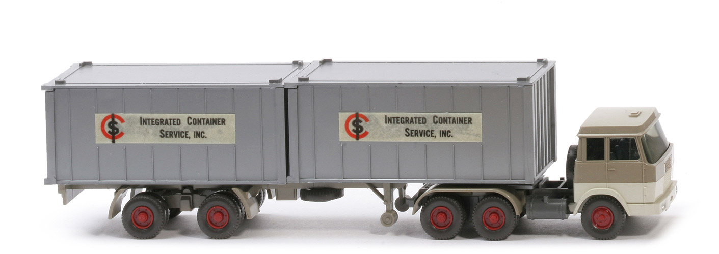 Hanomag-Henschel Container-Sattelzug - ICS 2 x 20 ft , silbern - ICS (2) d