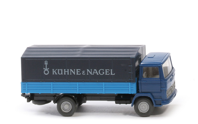 MB LP 1317 Pritsche, Kühne & Nagel - FH capriblau, PR signalblau, Plane stahlblau - 437/2c
