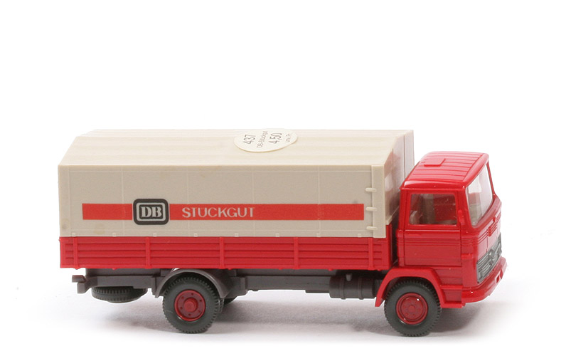 MB LP 1317 Pritsche, Stückgut (groß) - FH, PR, rot, Plane hellelfenbein, o. ZH - 437/6a