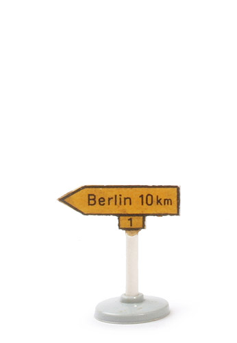 Verkehrszeichen (Typ 1) - Bundesstraße (Wegweiser B1 Berlin), Abziehbild, WM im Kreis - 1000/2