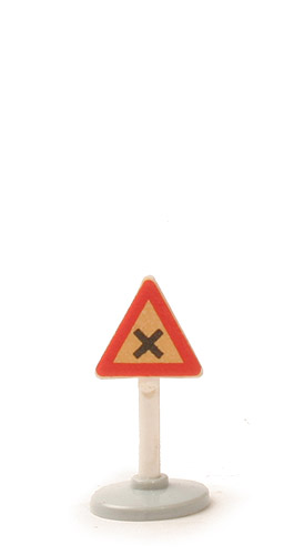 Verkehrszeichen (Typ 1) - Achtung - Kreuzung, Abziehbild, WM im Kreis - 1000/2