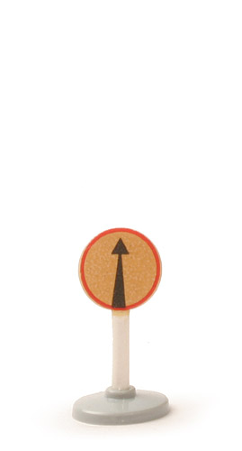Verkehrszeichen (Typ 1) - Fahrtrichtung nur geradeaus, Abziehbild, WM im Kreis - 1000/2