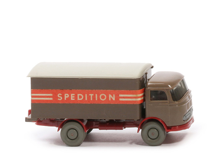 MB LP 321 Koffer Spedition - FH blassbraun, Koffer braun, CH weinrot, Dach kieselgrau - 540/27b