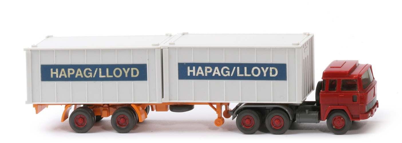 Magirus 235 D Container-Sattelzug - Hapag-Lloyd 2 x 20 ft  - Hapag-Lloyd 2e ~