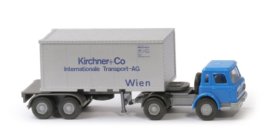 Kirchner u. Co, Liliput-Container - Plywood-Container. silbern lackiert - 528a/11 ?