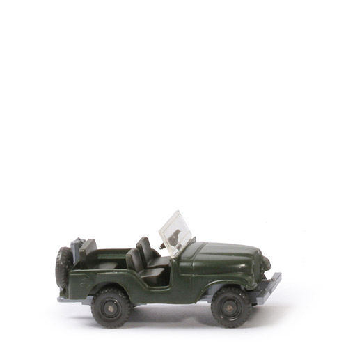 Jeep, Haube gerundet - flaschengrün, IE olivgrün CH silbern - 11/3n