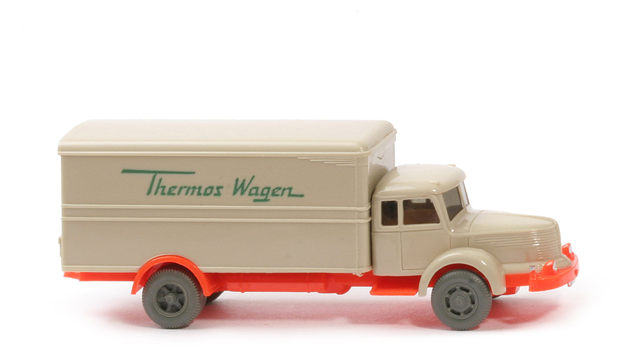 Krupp Titan Thermos Wagen - Aufbau hellgelbgrau, CH leuchtorange - 484/3f