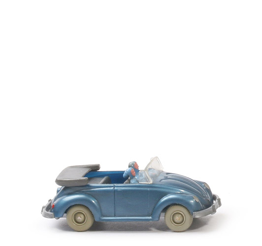 VW Käfer Cabrio mit Hörnern - blaumetallic, Lkr vergossen - 33/3c