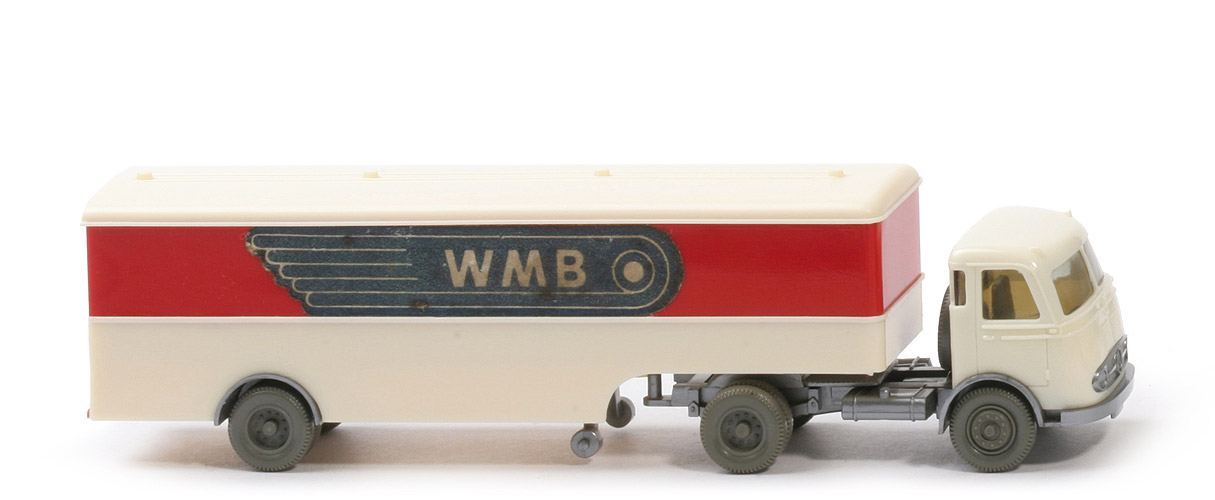 MB LPS 332 Pullman - Großer Koffer-Sattelzug - WMB - FH cremeweiß - Aufl. rot / cremeweiß - 513/2b