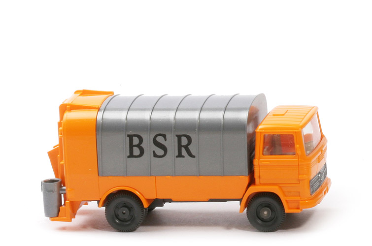 MB LP 1317 Müllwagen mit Spiegeln - BSR  - Werbemodell - m. Lkr. und Spiegeln, CH anthrazit - BSR (1) c