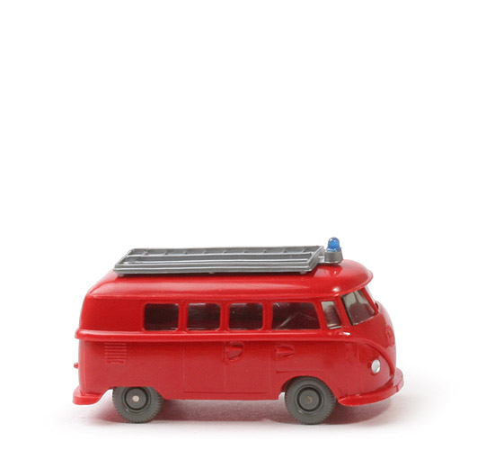 VW T1 Bus kl. Heckscheibe Feuerwehr - rot, mit Dachstreben - 603/5