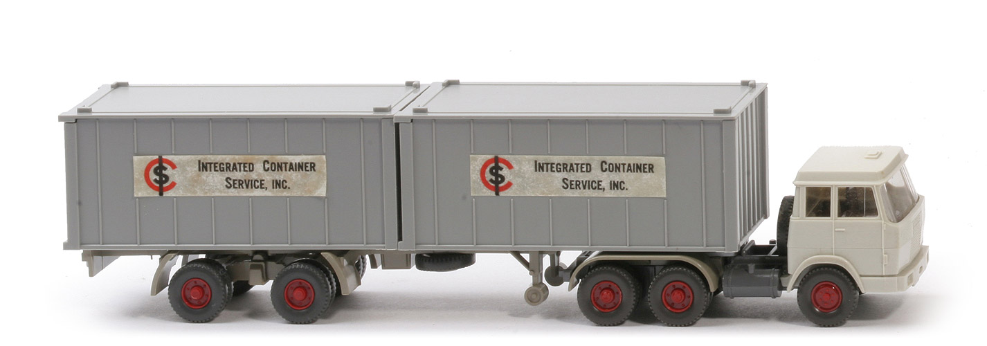 Hanomag-Henschel Container-Sattelzug - ICS 2 x 20 ft , platingrau - ICS (2) c