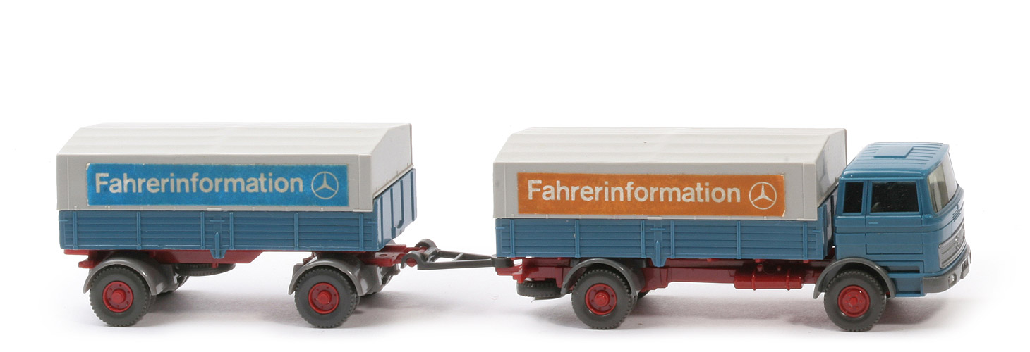 MB LPS 1620 Lastzug - Fahrerinformation, Aufbau azurblau - Fahrerinformation (1) B