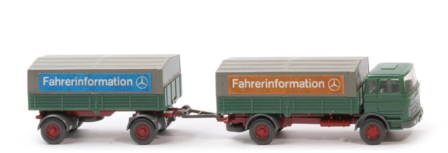 MB LPS 1620 Lastzug - Fahrerinformation, Aufbau hellpatinagrün - Fahrerinformation (1a)