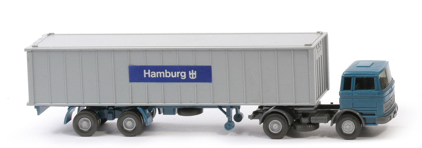 MB LPS 1620 Container-Sattelzug II - Hamburg, azurblau / basaltgrau - nicht erfasst