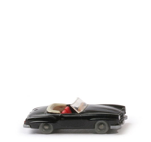 Mercedes 190 SL Cabrio - schwarz,  AH längs versetzt offen - 250/5g