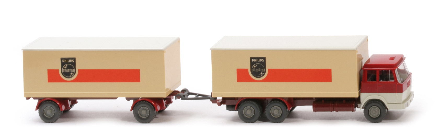 Hanomag Henschel Kofferlastzug - Philips, FH hellbraunrot/grauweiß, CH braunrot - 440/9a ~