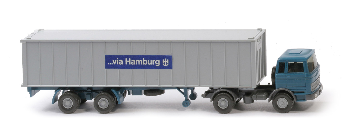 MB LPS 1620 Container-Sattelzug II - Hamburg, azurblau / basaltgrau - nicht erfasst