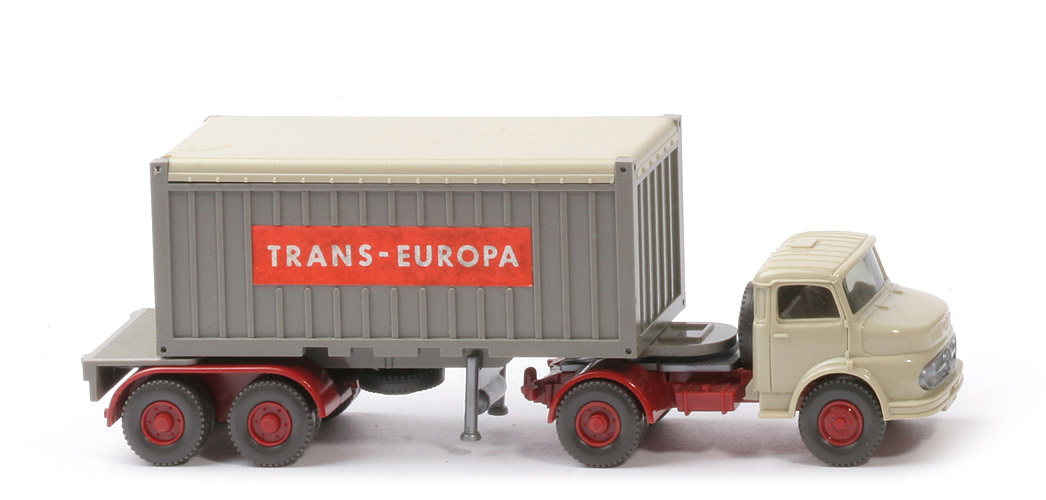 MB LS 1413 Container-Sattelzug 20 ft - Trans Europa OT, FH hellgelbgrau - 526/1 ?
