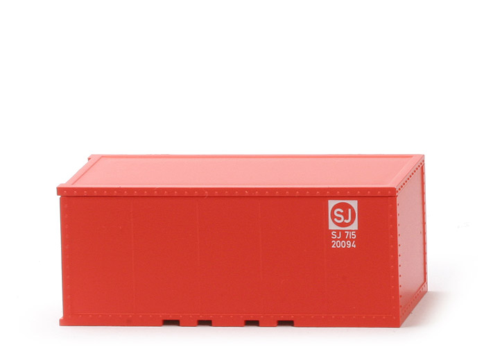 SJ, Liliput-Lontainer - Plywood-Container, hellrot lackiert - 528a/16 ?