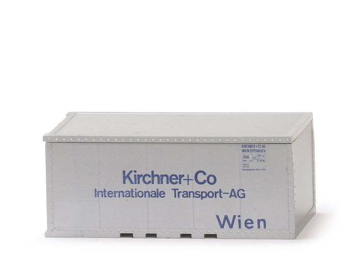 Kirchner u. Co, Liliput-Container - Plywood-Container. silbern lackiert - 528a/11 ?