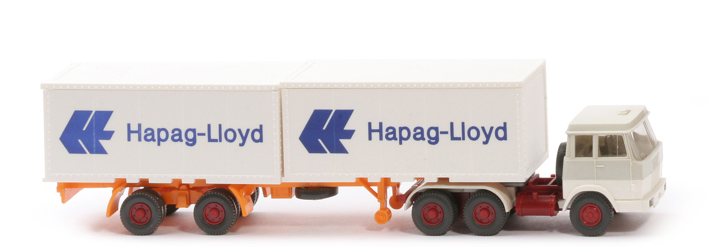 Hanomag-Henschel Container-Sattelzug - Hapag-Lloyd 2 x 20 ft , perlweiß/weiß - Hapag-Lloyd 4 ~z7